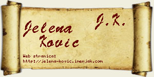 Jelena Ković vizit kartica
